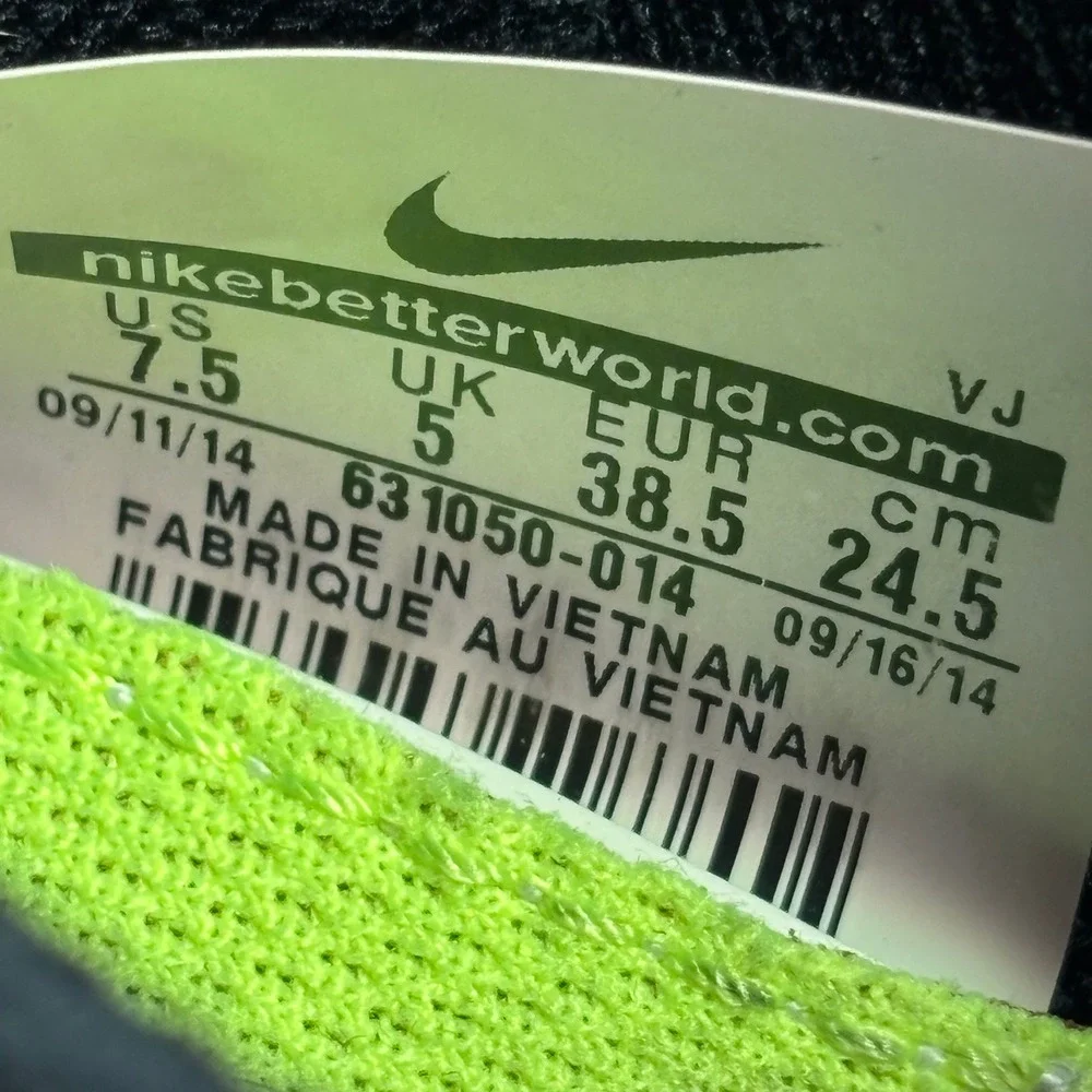 Nike Free 4.0 Flyknit Running Sneaker Black Game Royal Atomic Teal Womens Sz 7.5